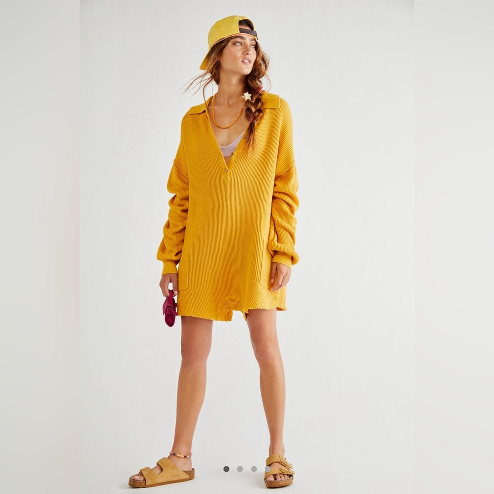 Free People Yellow Jumpsuit Romper